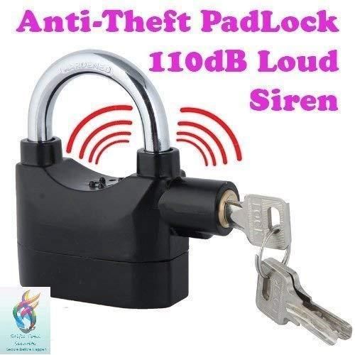 Motion Sensor Security Padlock with 110 dB Siren Alarm – Heavy-Duty Metal Lock