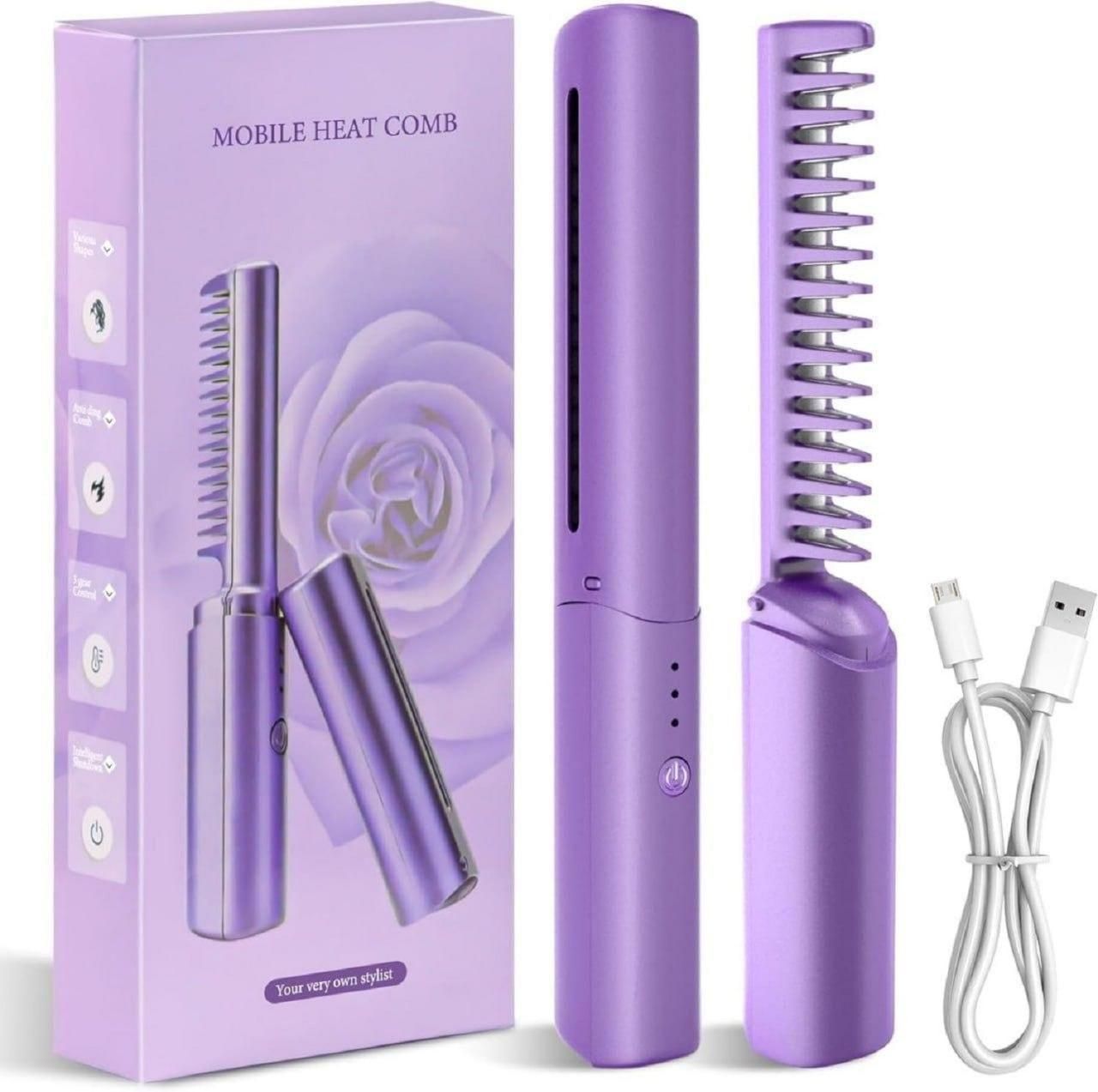 Portable Mini Cordless Hair Straightener – Rechargeable Travel Styling Tool