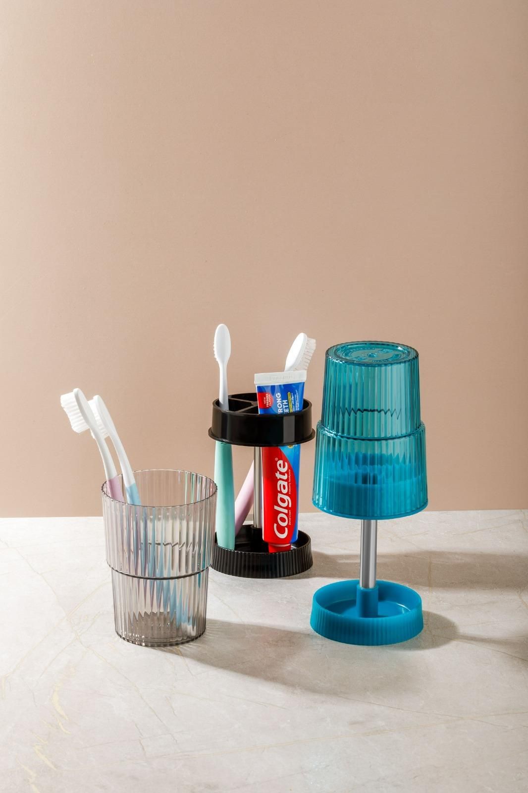 Plastic Portable Transparent Toothbrush Holder – Pack of 2