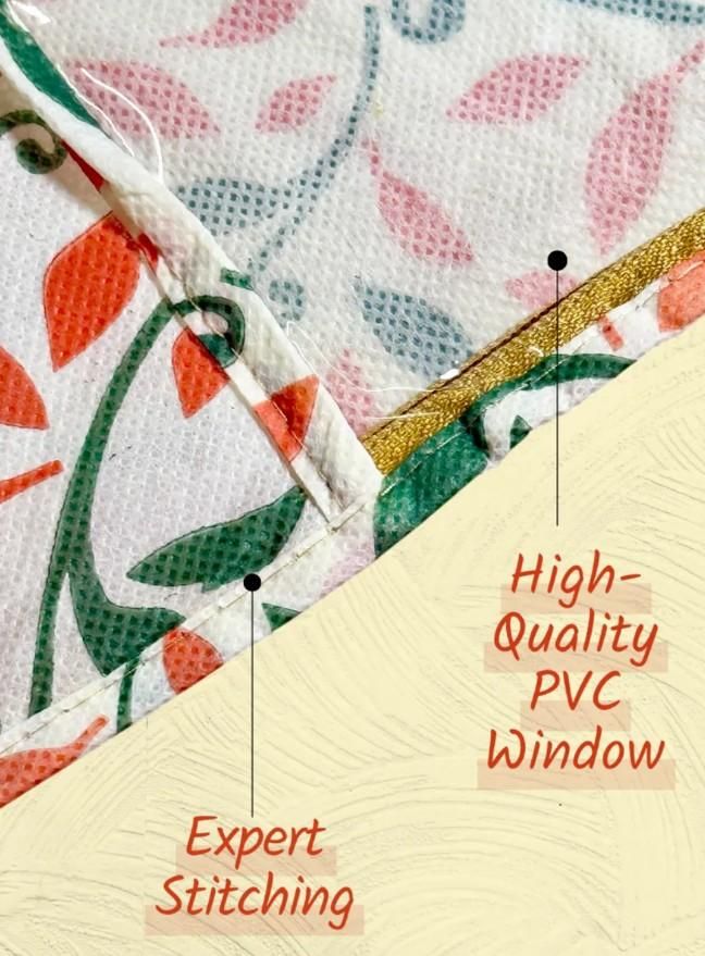 High Quality Floral Printed Saree Cover – Non-Woven & PVC (Pack of 3/6)
