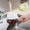 Dual-Layer Veggie & Fruit Draining Basket with Handle – BPA Free Strainer (Pack of 1)