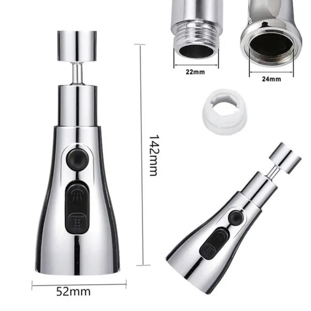 3 Modes Kitchen Sink Faucet – Stainless Steel Water Saver Tap (Pack of 1)