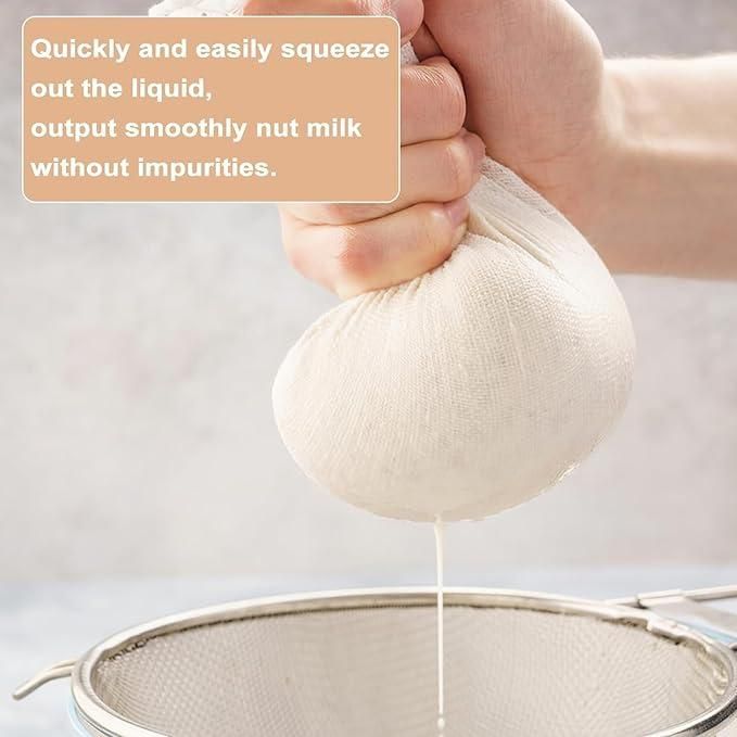 Muslin Cheese Cloth – Reusable Cotton Filter Bags (Pack of 3)