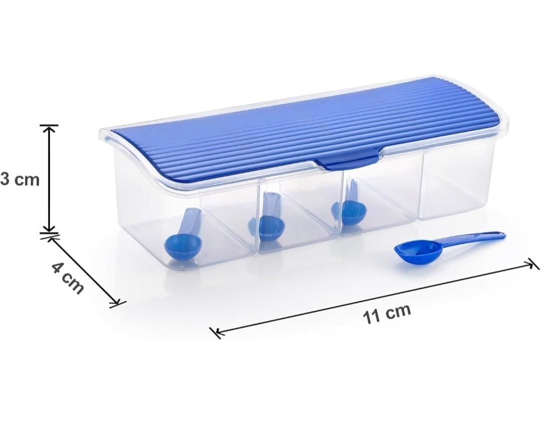 4-in-1 Spice Vault with Measuring Spoons & Airtight Lid (Pack of 2)