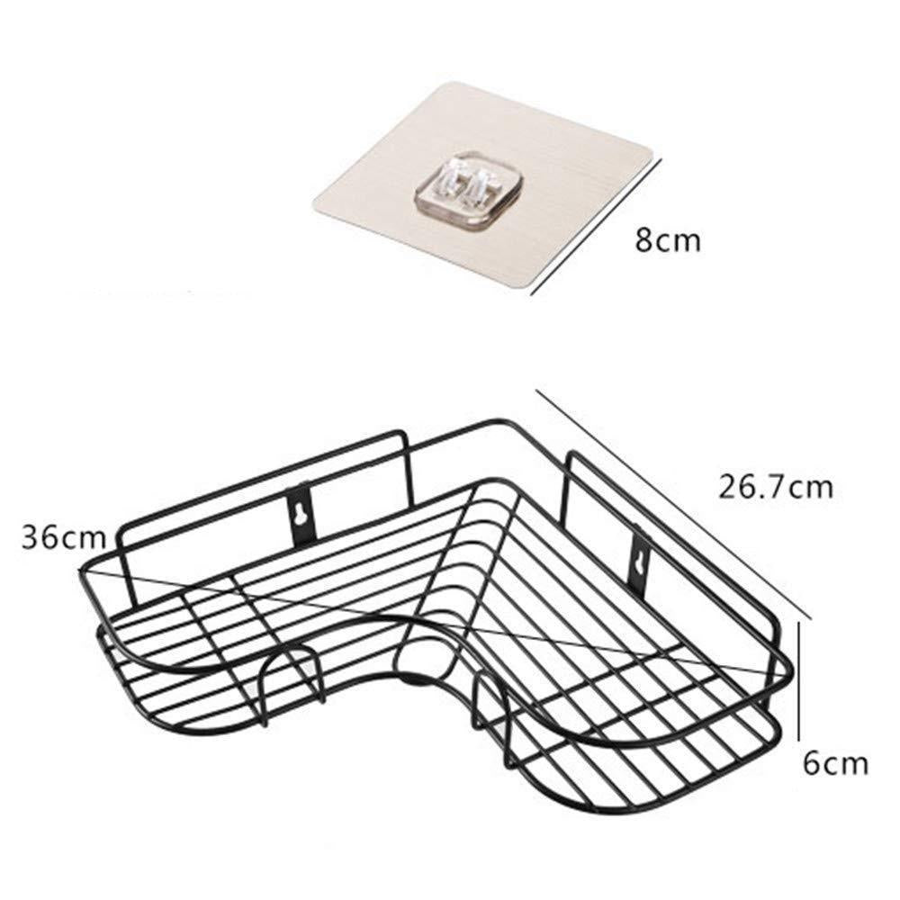 Stainless Steel Corner Shelf – Drill-Free Kitchen & Bathroom Storage Rack
