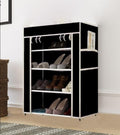 4 Rack Collapsible Wardrobe Cabinet & Shoe Rack – Space-Saving Storage Organizer