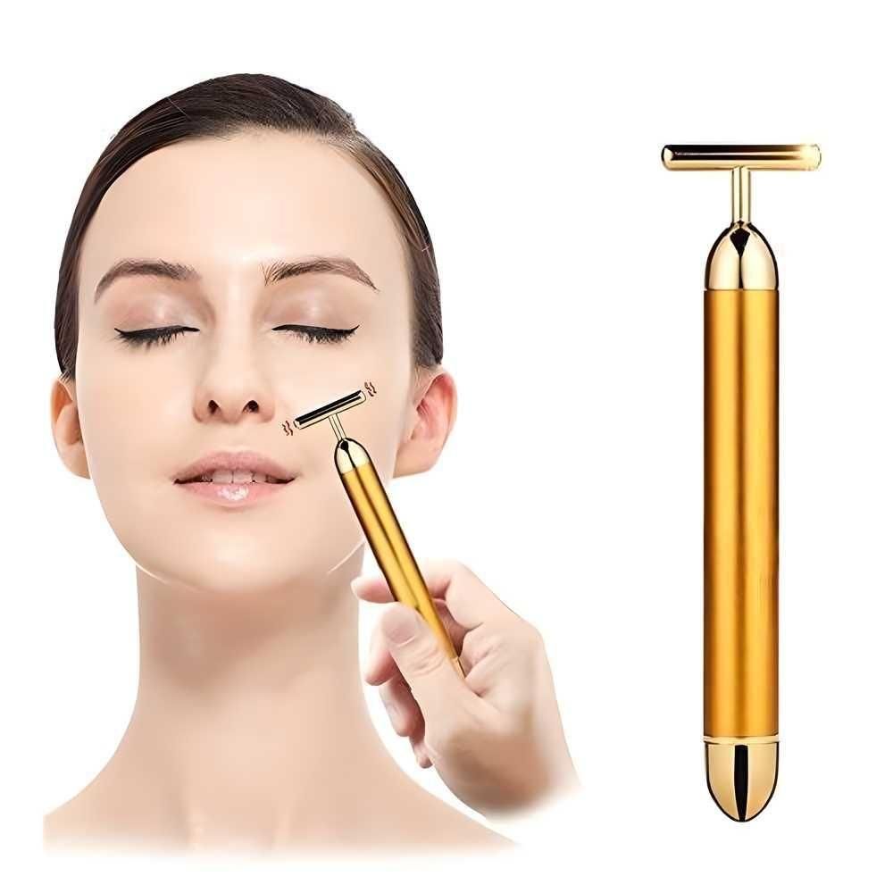 Gold Energy Beauty Bar – Vibrating Face Roller