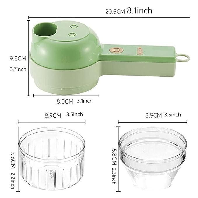 4-in-1 Portable Electric Vegetable Cutter Set – Chopper, Grinder & Peeler