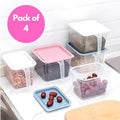 Unbreakable Kitchen Storage Basket – Plastic Fridge Organizer (Pack of 4)