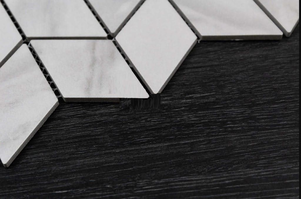 Self-Adhesive Waterproof Glass Mirror Mosaic Tiles Sticker – Diamond Pattern (Pack of 2)