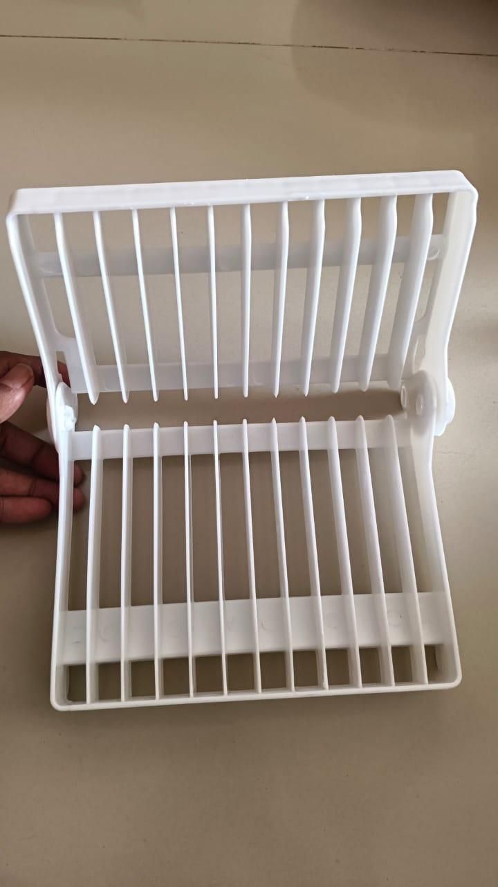 Folding Plastic Kitchen Dish Rack Stand – Dinner Plate Holder (Pack of 1)