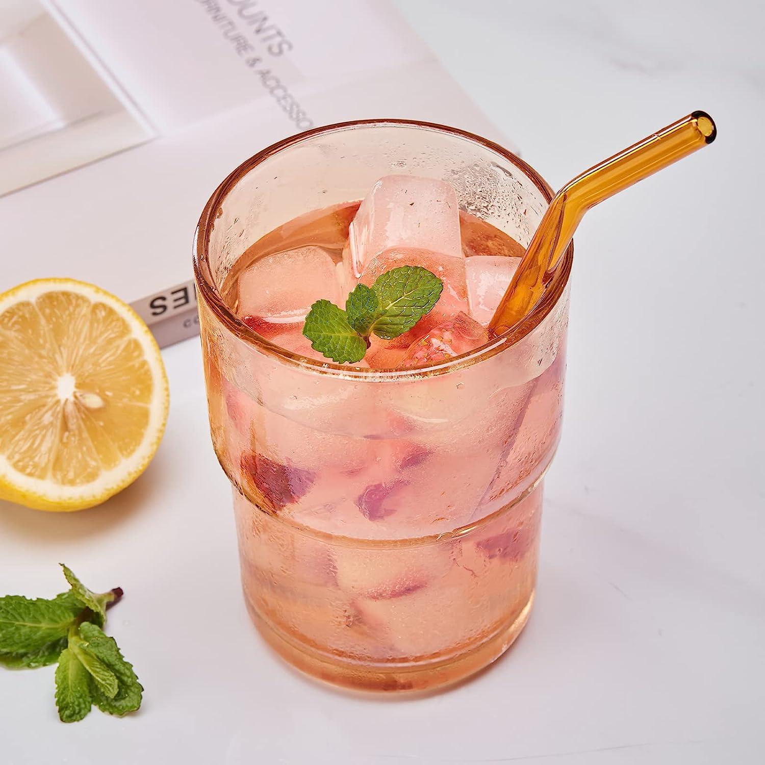 Over Twice Glass Water Bottle with Straw – Leak Proof Insulated Bottle (Pack of 1)