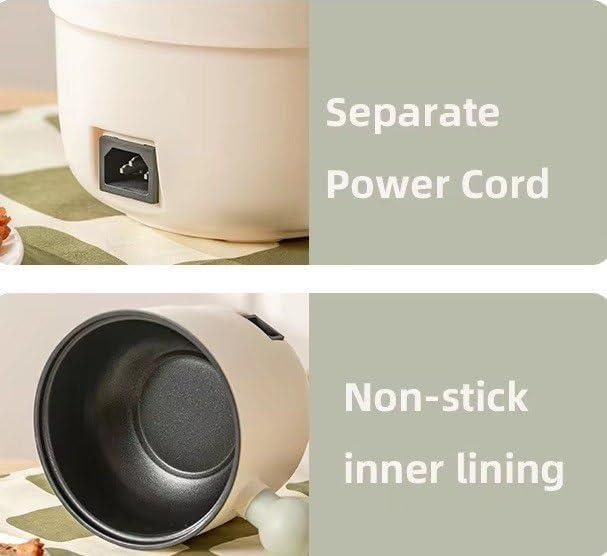 Electric Mini Cooking Pot – Multi-Functional Ceramic Coated Cooker (Pack of 1)