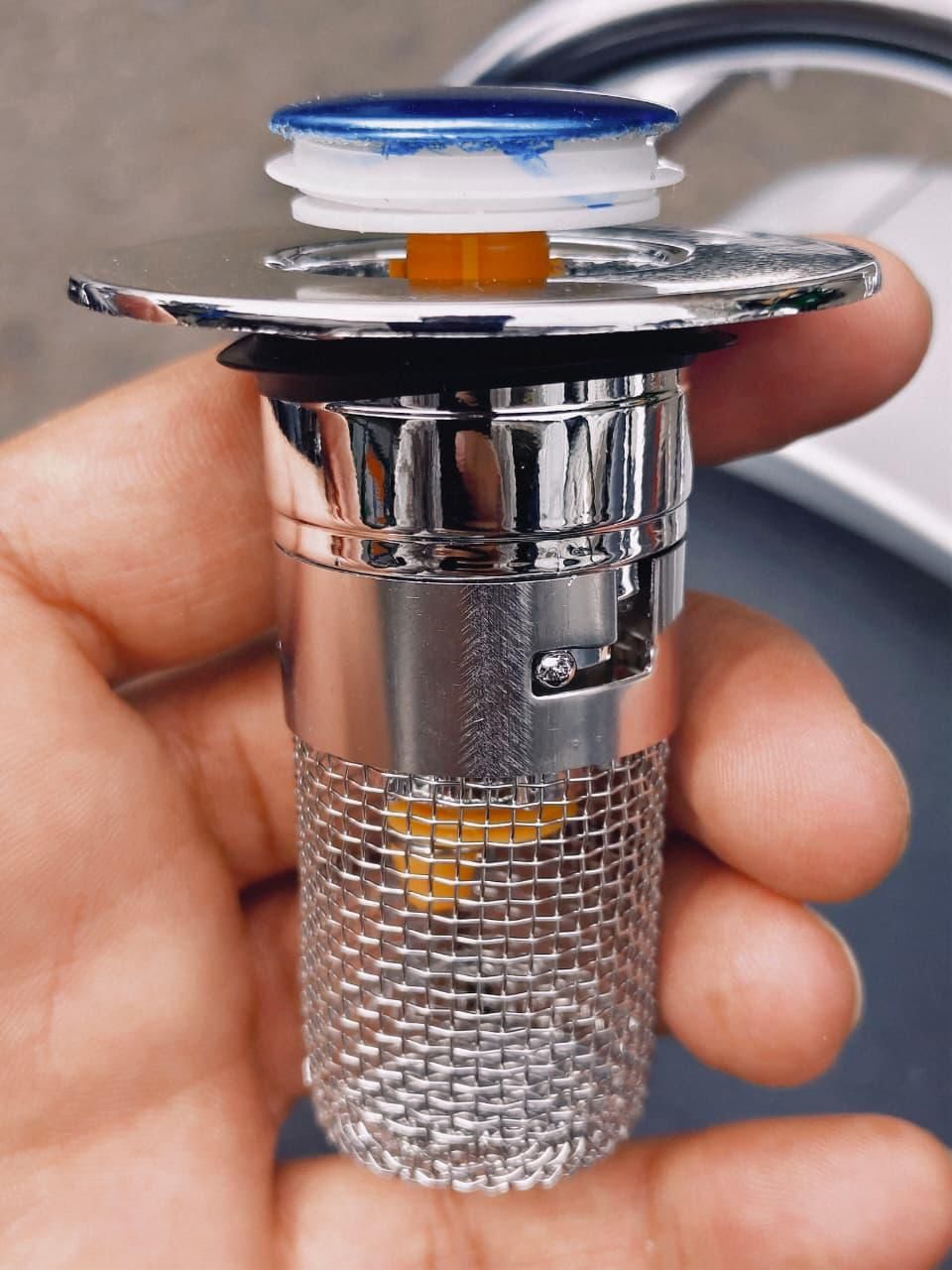 Sink Hair Filter – Stainless Steel Drain Stopper Hair Catcher (Pack of 1)