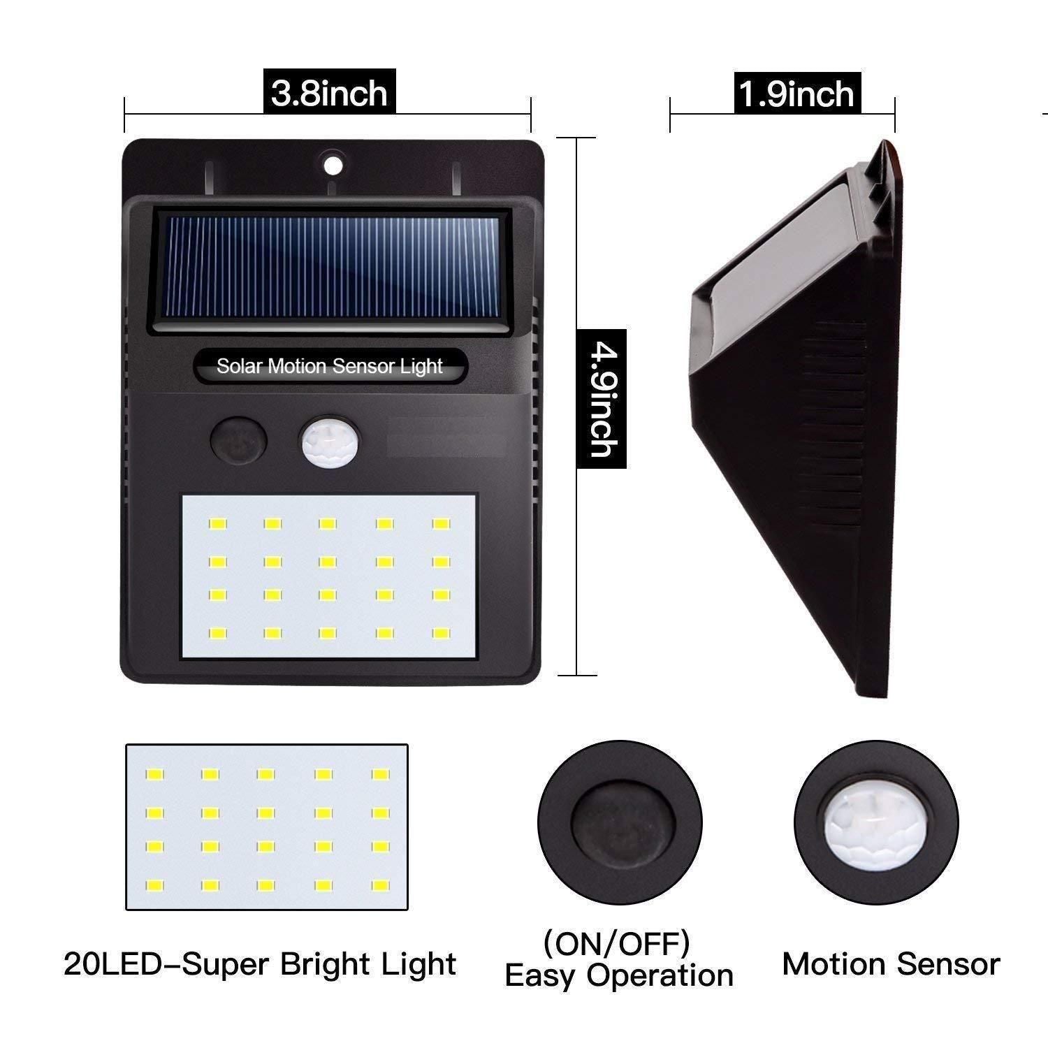 Solar Outdoor Security Light – Motion Sensor LED Garden Light (Pack of 1)