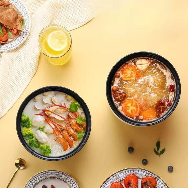 Electric Mini Cooking Pot – Multi-Functional Ceramic Coated Cooker (Pack of 1)