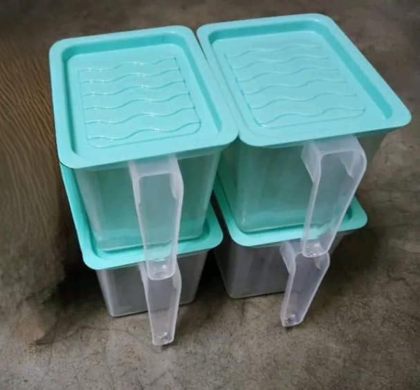 Unbreakable Kitchen Storage Basket – Plastic Fridge Organizer (Pack of 4)