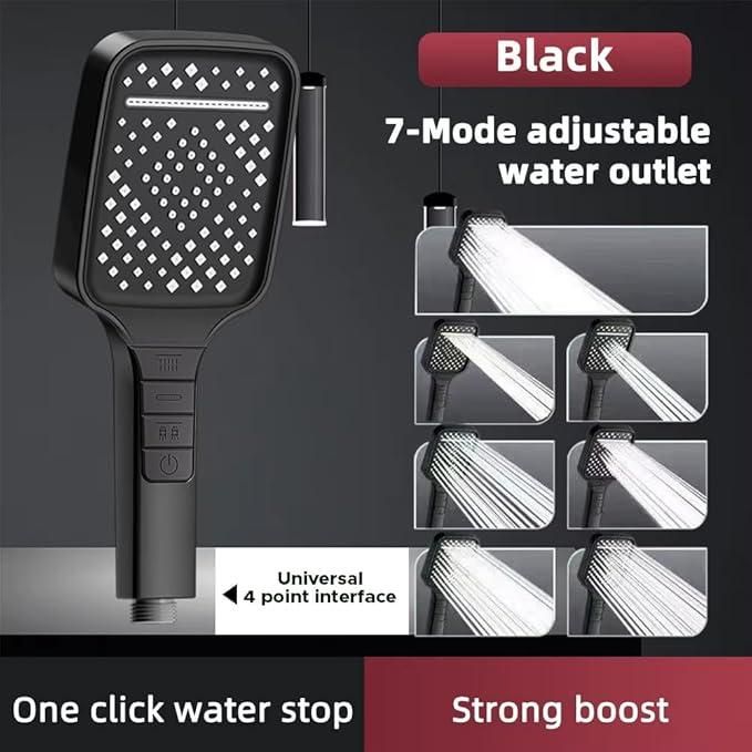 7-Modes High-Pressure Shower Head – Adjustable Large Spray Nozzle for Bathroom