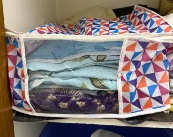 High Quality Triangle Printed Saree Cover – Non-Woven & PVC (Pack of 3/6)