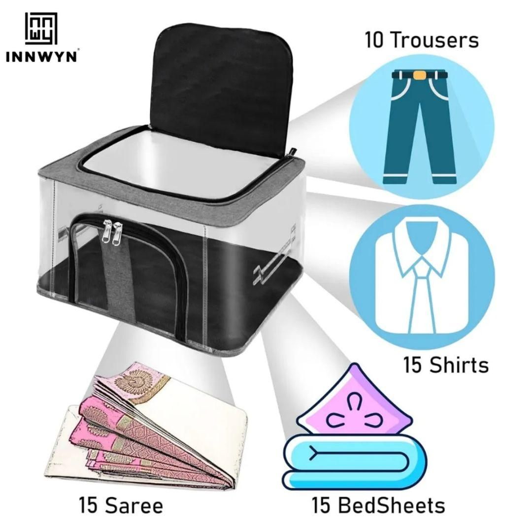 Transparent Cloth Organizer Storage Bag – Compact Wardrobe Organizer (Pack of 1)