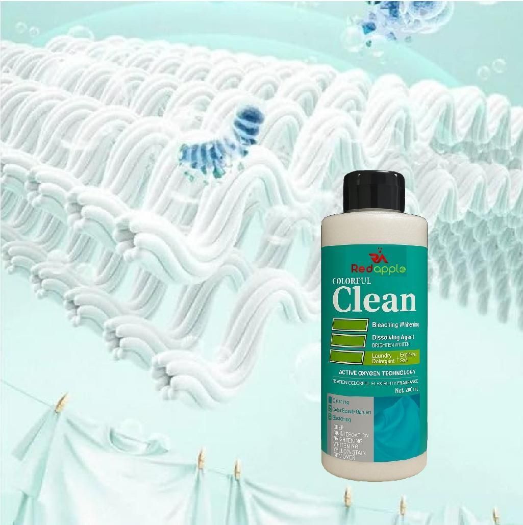 Colorful Clean Laundry Whitening & Stain Removal Liquid – 200ml Each (Pack of 2)