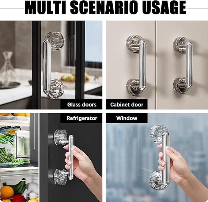 Crystal Suction Door Handle – Waterproof Pull Handle (Pack of 1)