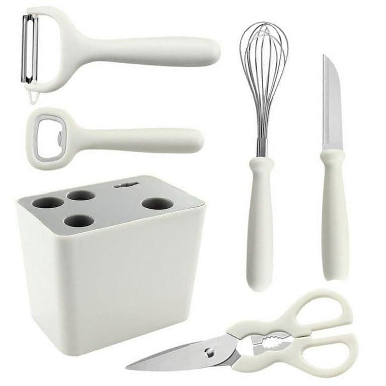 Stainless Steel Kitchen Gadget Set with Stand – Essential Utensils Gift Set (Pack of 1)