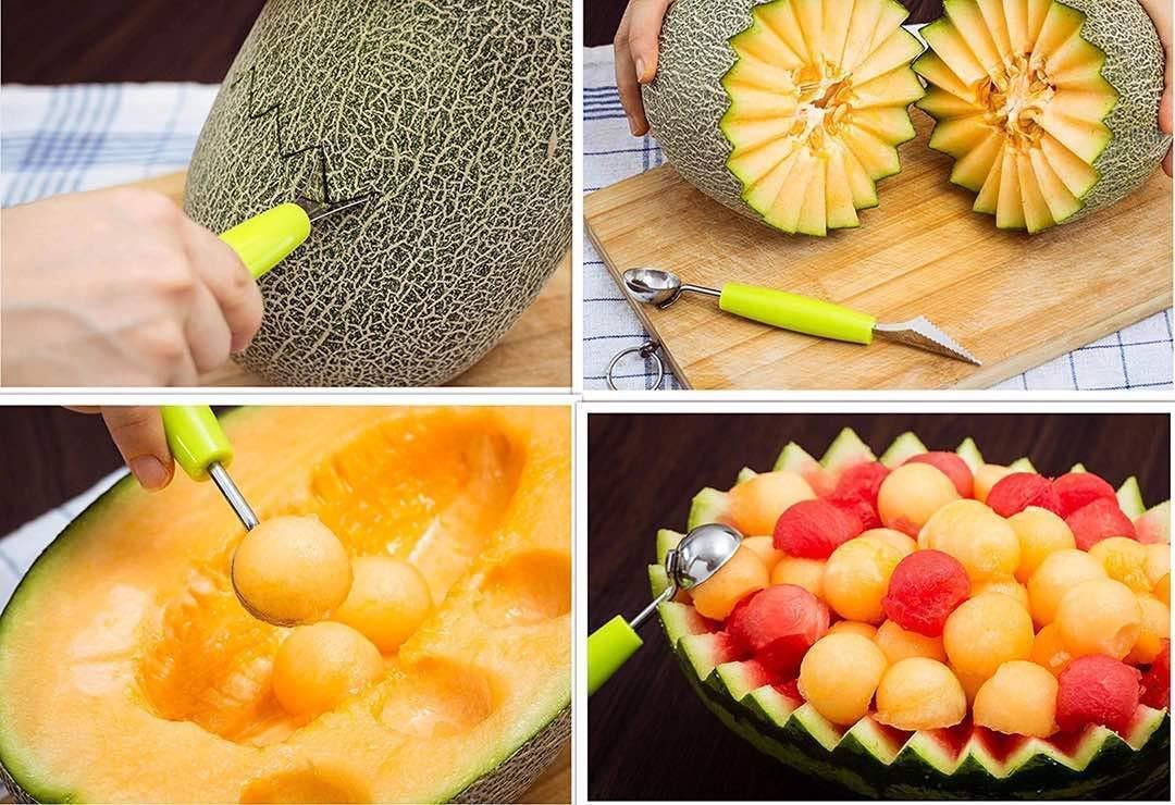 2-in-1 Melon Baller & Fruit Scoop Tool