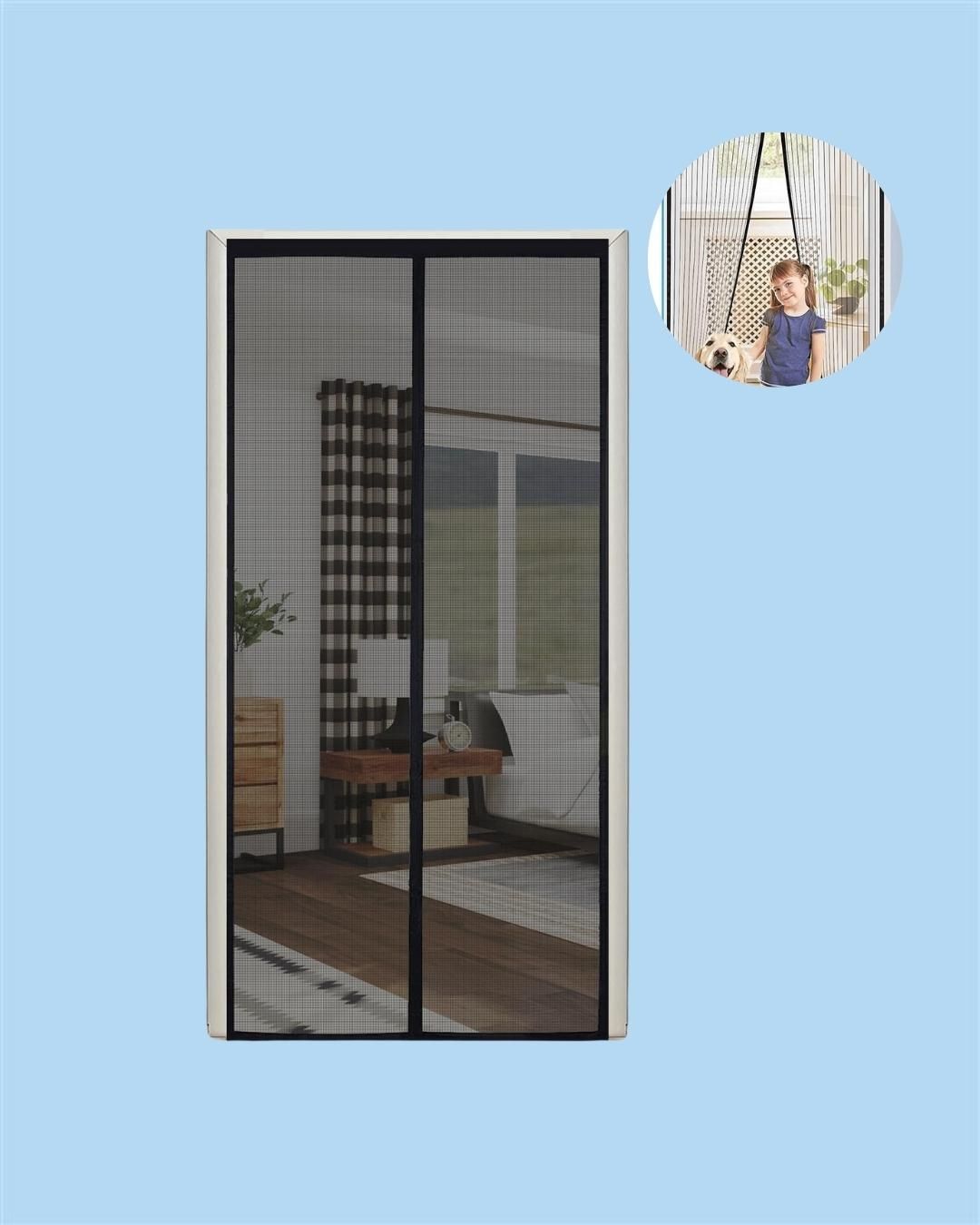 Magnetic Anti-Mosquito Door Curtain – Foldable Mesh Screen for Home Doors