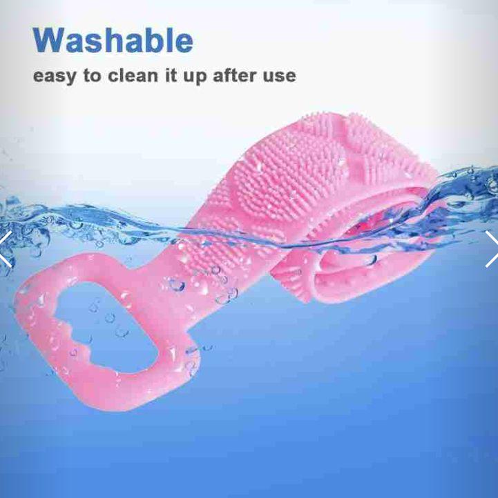 Silicone Body & Back Scrubber – Double-Sided Bathing Brush for Deep Cleaning