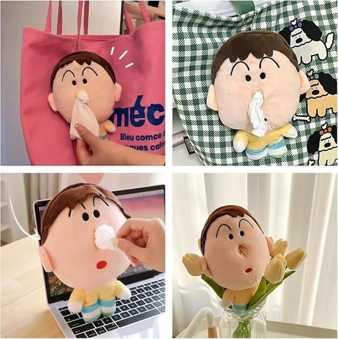 Cartoon Plush Tissue Holder Doll – Soft Stuff Toy Dispenser (Pack of 1)
