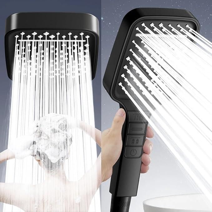 7-Modes High-Pressure Shower Head – Adjustable Large Spray Nozzle for Bathroom