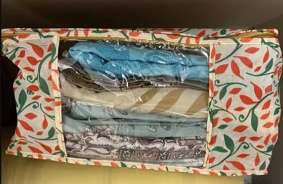 High Quality Floral Printed Saree Cover – Non-Woven & PVC (Pack of 3/6)