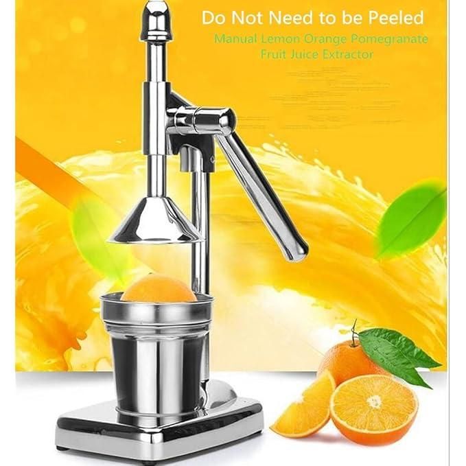 Manual Fruit Juicer – Stainless Steel Fruit Squeezer Press (Pack of 1)