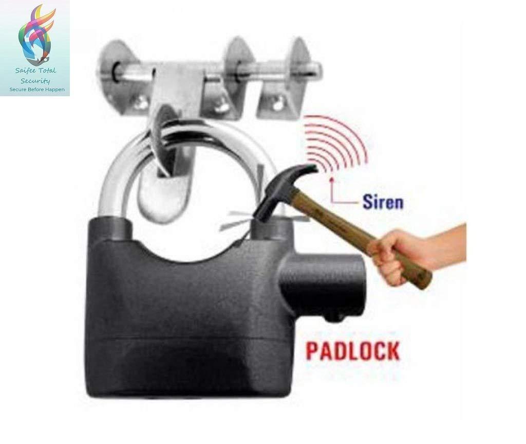 Motion Sensor Security Padlock with 110 dB Siren Alarm – Heavy-Duty Metal Lock