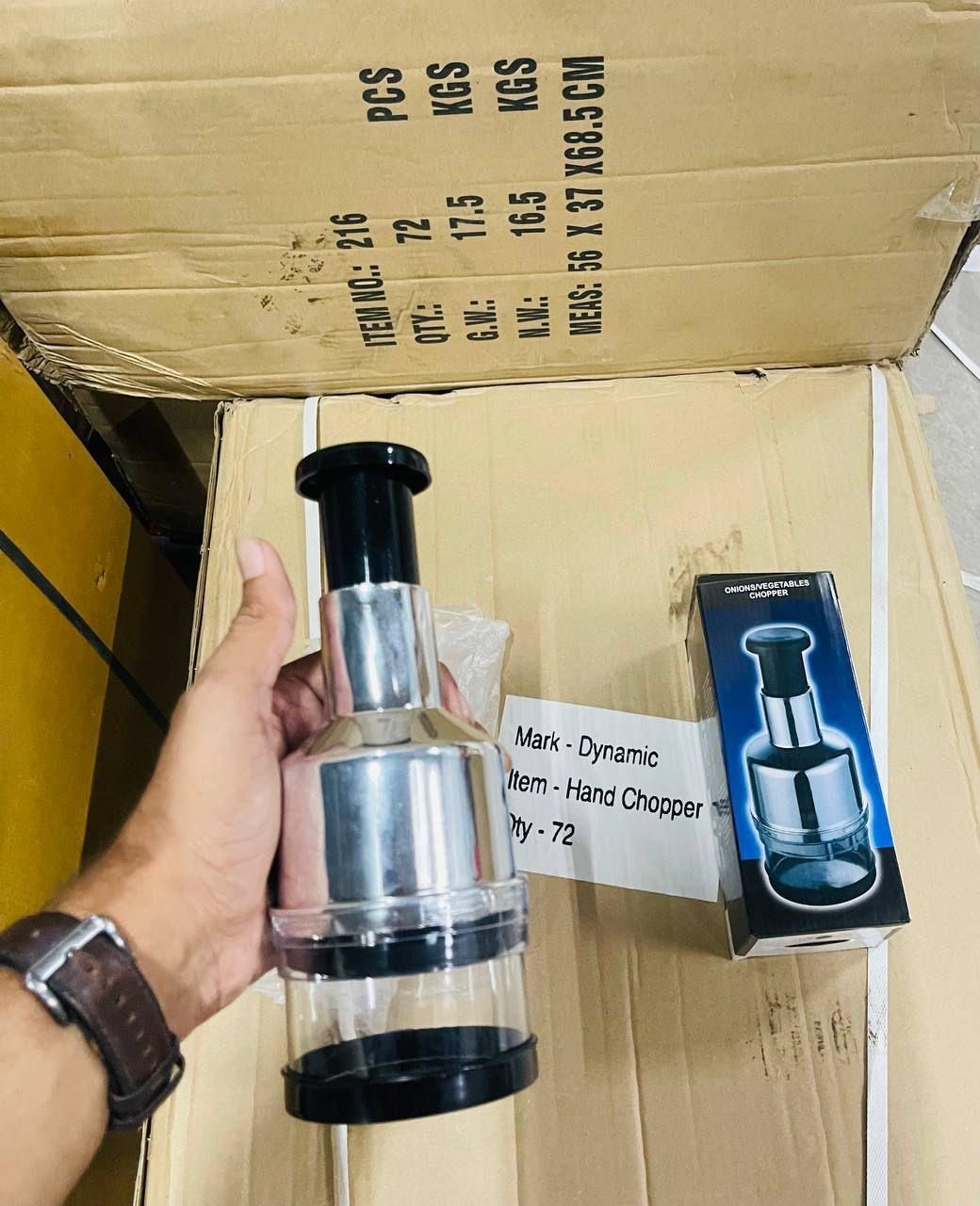 Stainless Steel Hand Food Chopper & Garlic Press (Pack of 1)