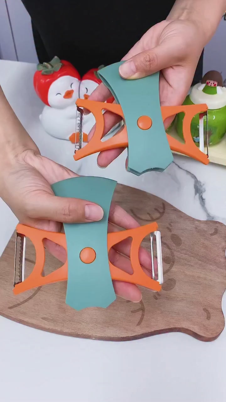 2 in 1 Fruit Peeler – Stainless Steel Multi-Function Peeling Tool (Pack of 1)