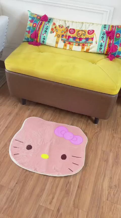 Non-Slip Cartoon Cute Door Mat – Soft Plush Microfiber Floor Mat (Pack of 1)