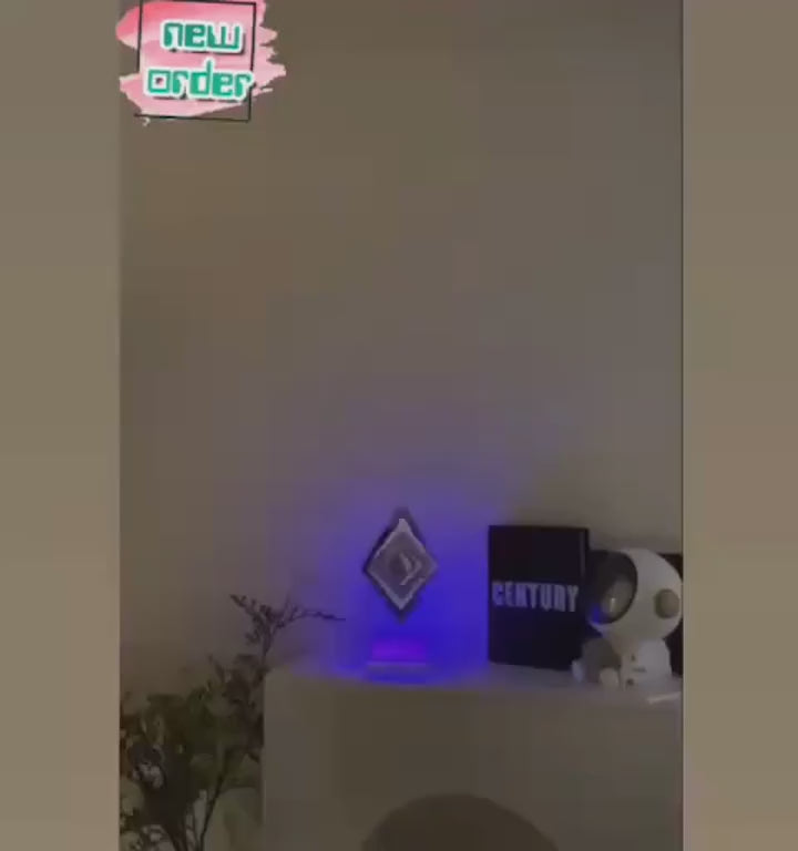 3D 360 Rotating Square Night Light – Remote Controlled Decorative Lamp (Pack of 1)