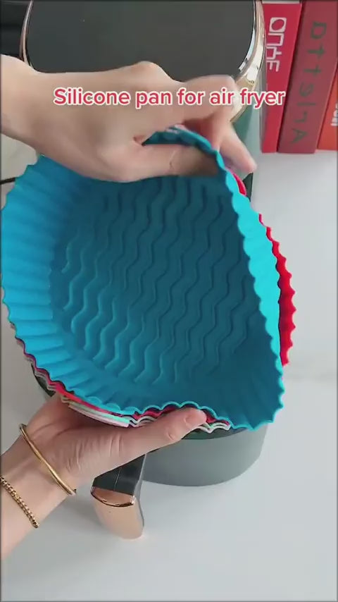 Air Fryer Silicone Baking Tray – Reusable Heat-Resistant Mold