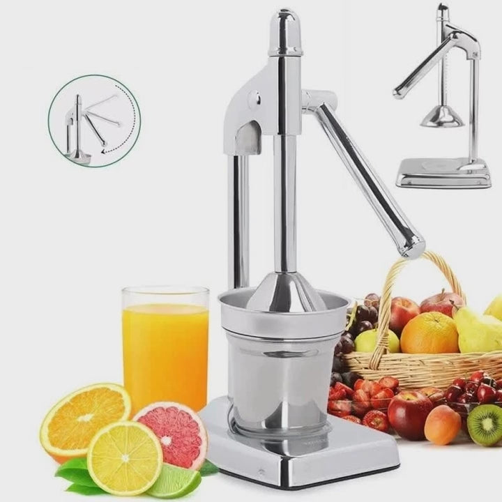 Manual Fruit Juicer – Stainless Steel Fruit Squeezer Press (Pack of 1)