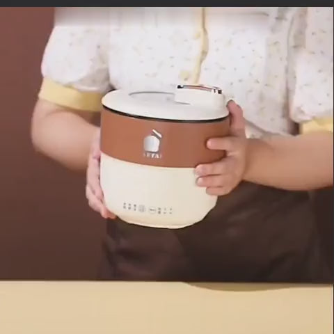 Electric Mini Cooking Pot – Multi-Functional Ceramic Coated Cooker (Pack of 1)